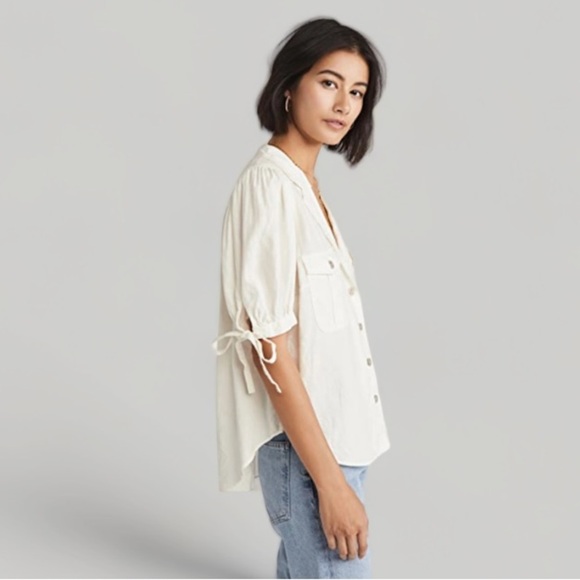 Free People Safari Babe Woven top in White - Picture 3 of 6